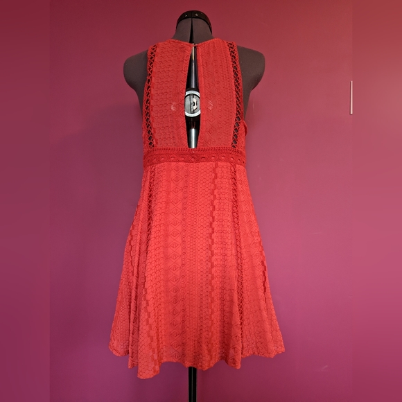 Free People Wherever You Go Sleeveless Dress Red Size Small - Picture 4 of 13